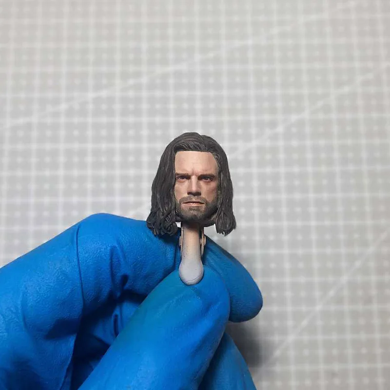 

1/12 Scale Bucky Head Sculpt Winter Soldier Shf Male Soldier Head for 6in Action Figure Toy