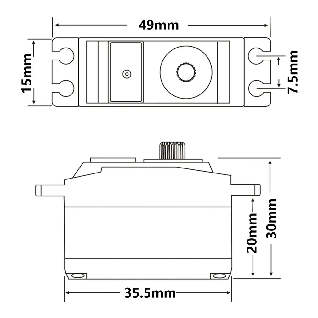

JX PDI-2504MG 25g Metal Core Gear Digital Servo For RC 450 500 Helicopter Airplane RC Models Spare Parts