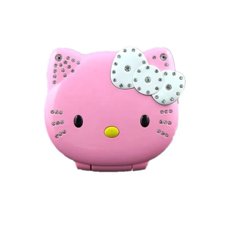 Милый мини-телефон hello kitty для девочек K688+ четырехдиапазонный флип-мобильный телефон с мультяшками разблокированный детский мини-телефон с двумя sim-картами