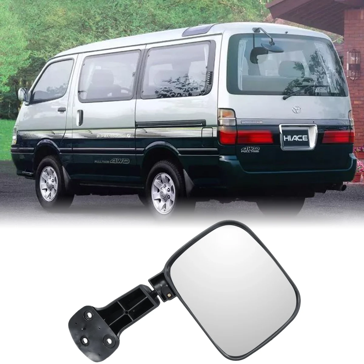 

Left Hand Driving Side Rear Tailgate Back Door Mirror Assembly Car Truck Van For Toyota Hiace H200 2005-2013