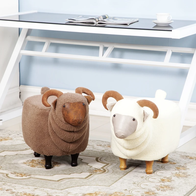 Креативный стул для обуви из козы ног массива дерева дивана|sofa stool|shoe stoolwood footstool |