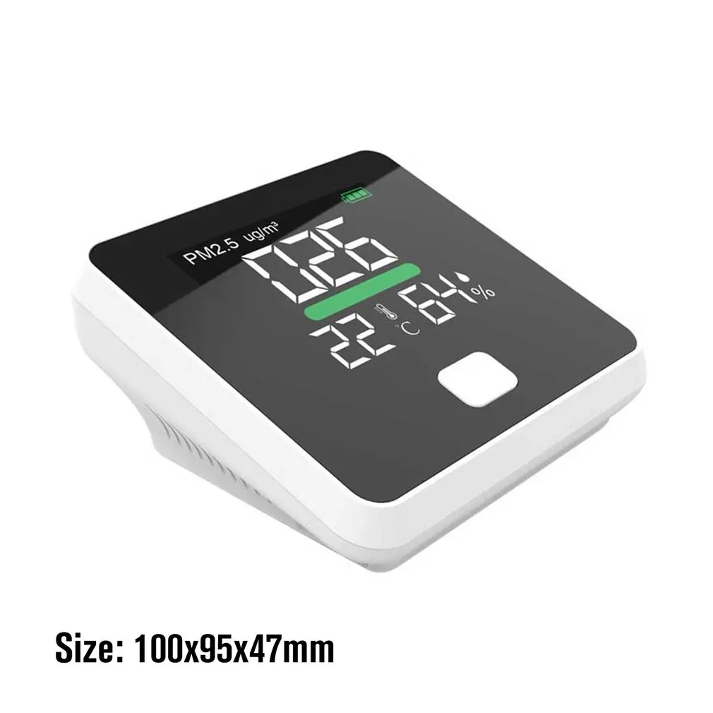 

PM2.5 Detector Air Quality Detector Temperature Humidity Meter Gas Monitor LCD Screen Dust Thermometer Multi-Function Tool