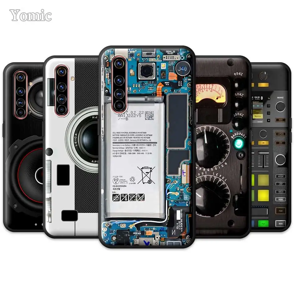 

Camera Battery Calculator Case for Realme C3 6 5 7 XT X50 C21 C11 7i C15 X7 Pro V15 5G Soft Black Silicone Cell Phone Bags Cover