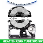 Совместимая термоусадочная лента Epson 3,5 мм * 2,5 м, черно-белая лента SU3.5W для рельефной этикеточной машины Epson LW400 LW500 600