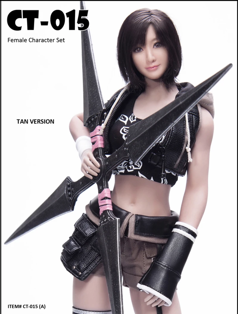 

1/6th CT015 Fighting Girl Suit With Head Sculpt Fit 12" Female Action Figrue Body CAT TOYS