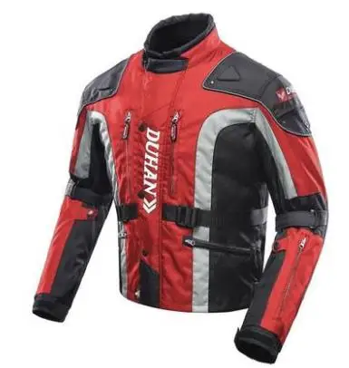 red jacket DUHAN мотоциклетная куртка для мотокросса Экипировка для мужчин t хлопковое нижнее белье морозостойкая мотоциклетная куртка защитная Экипировка Мужская мотоциклетная одежда - Цвет: red jacket