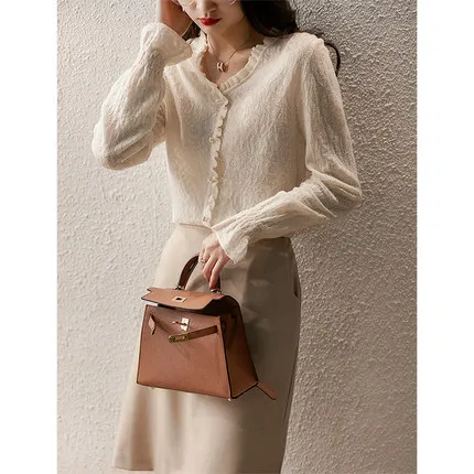 Высококачественный модный дизайнерский однотонный Кардиган с длинным рукавом