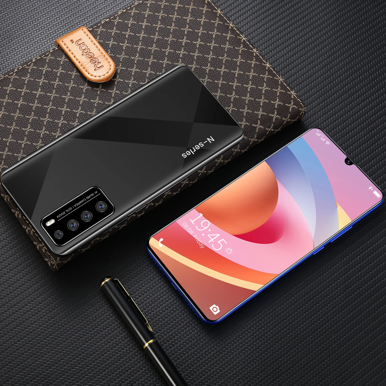 

N76Pro+ 6.5 Inch 8+512GB 13+24MP Andriod 9.1 5G Network Smart Phone MTK6792 Deca Core Dual SIM 4800mAh Mobile Phone Celular