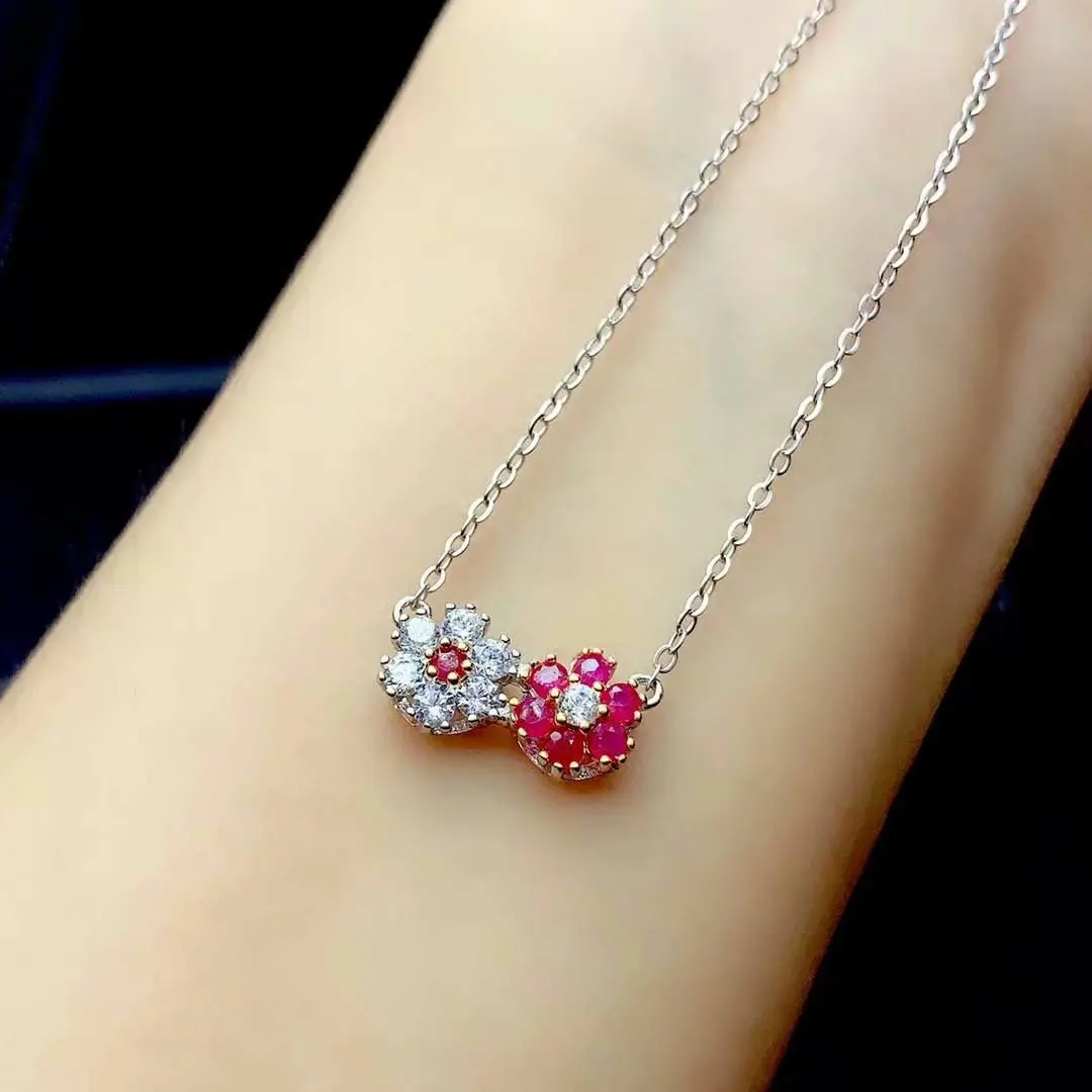 

Кольцо из стерлингового серебра 925 пробы с натуральным Рубином