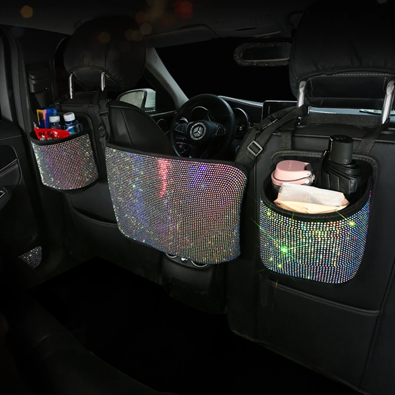 Универсальный органайзер для сумка хранения на сиденье автомобиля с блестящими