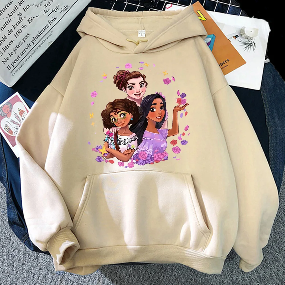 

Disney Encanto Hoodies Women Cartoons Mirabel Harajuku Hooded Sweatshirts Pullover Kawaii Urbano Aesthetic Unisex Casual Clothes