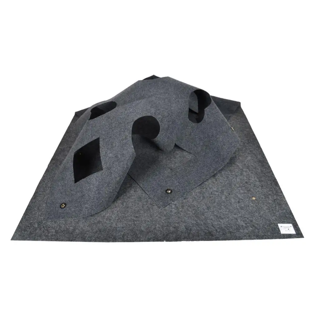 

Fashion Cute Pet Cat Blanket Toy Activity Play Mat Holes Collapsible Pet Rug Training Scratching Bed Pet Supplies Accessories