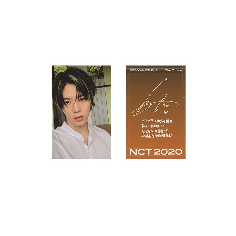 

22pcs/set KPOP NCT Double Sides LOMO Cards Photocards Oragnge Back Taeyong Ten Lucas RESONANCE Pt. 1