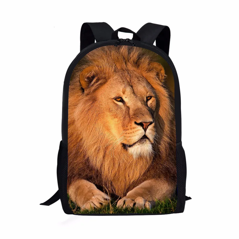 Рюкзак для мальчиков и девочек, с принтом льва, школьный рюкзак с 3d-изображением милого медведя, От 1 до 5 лет