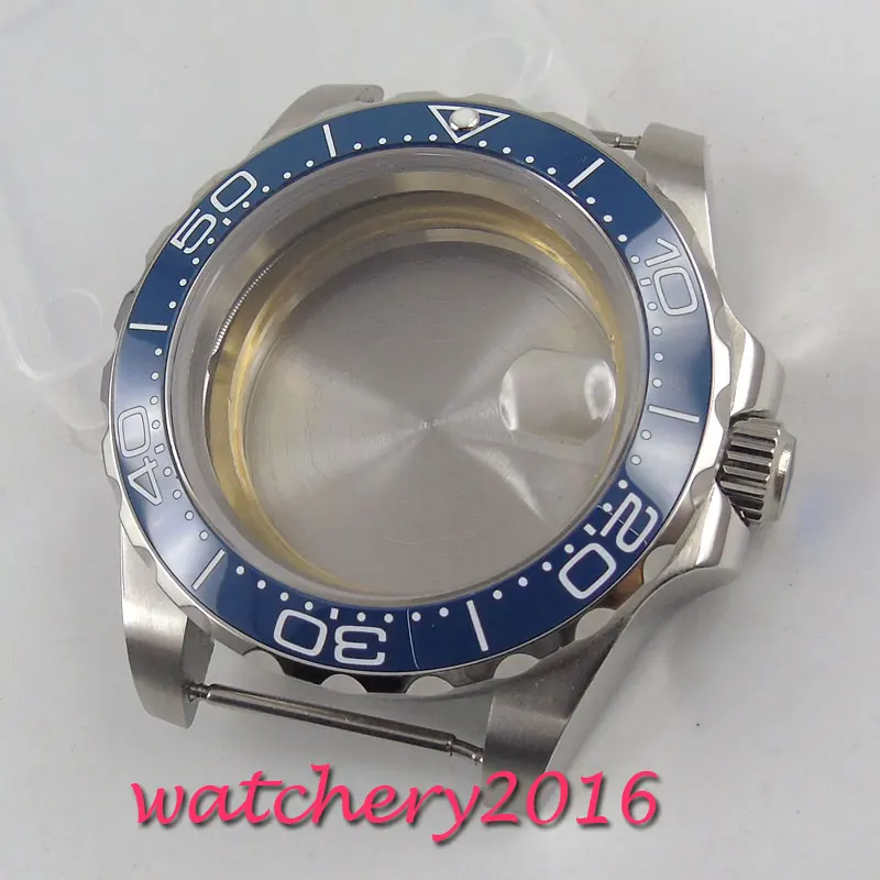 Новинка чехол 40 мм из нержавеющей стали Керамическая рамка сапфировое стекло