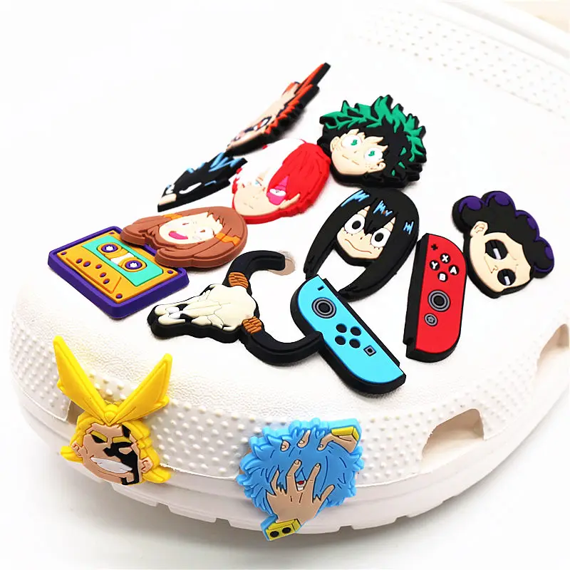 Novelty Cartoon Game Shoe Charms Accessories Comic Portrait PVC Shoe Decoration Designer for Croc Jibz Kids X-mas Party Gifts