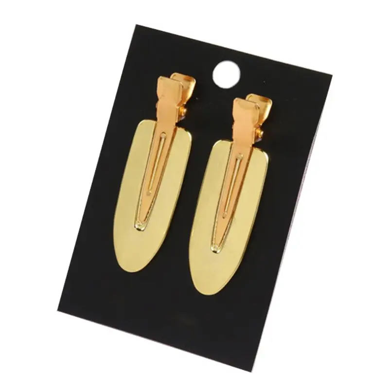 Золотые бесшовные зажимы для волос без изгибов 2 шт. складок следов зажим завивки