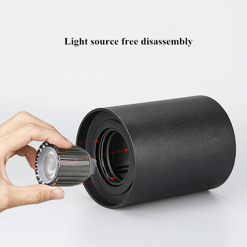 Диммируемый вращающийся светодиодный светильник на 360 ° 10 Вт 12 монолитный блок