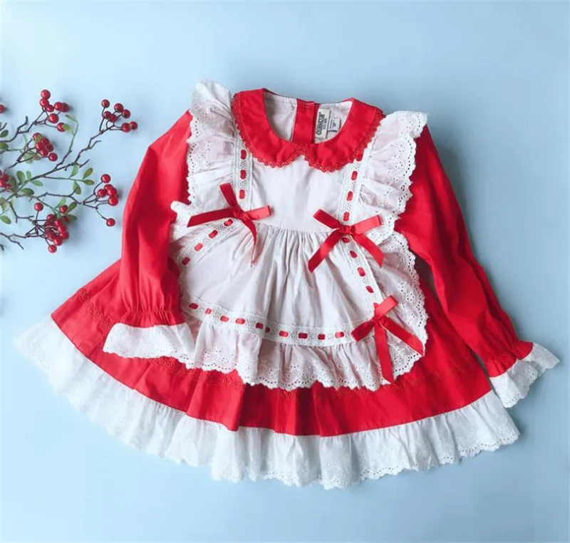 

Children Boutique Clothing Little Girls Clothes Spanish Lotia Dresses Baby Princess Frocks Kids Birthday Baptism Dress