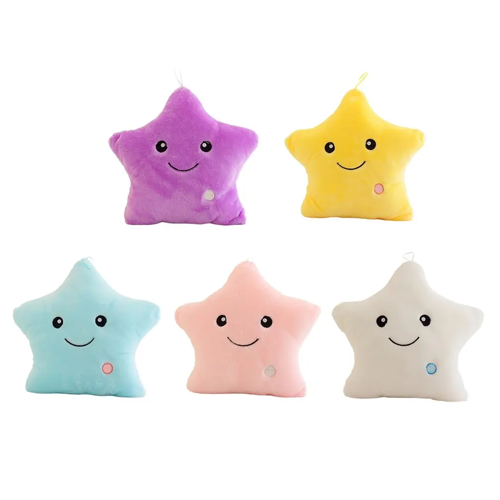 Плюшевый светильник игрушки светящаяся Подушка Звезда красочная плюшевая кукла