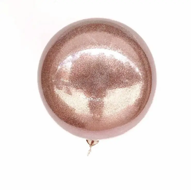 rose gold 18 дюймов, свадебные украшения, блестящие шары, сделай сам, прозрачные шары, гелиевые, большие, Бобо, круглые шары, декор для свадебной вечеринки, ПВХ, шары - Цвет: rose gold