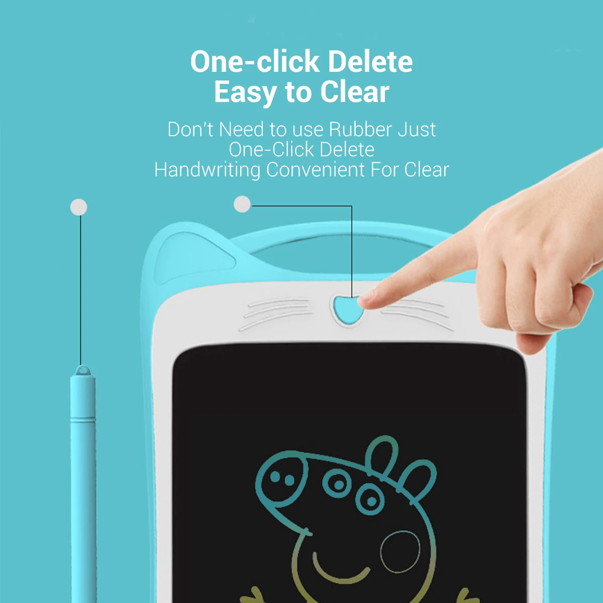 Айбеви 8,5-дюймовая планшетная писалка с цветным ЖК-экраном, ручкой и возможностью отправки сообщений для детей.