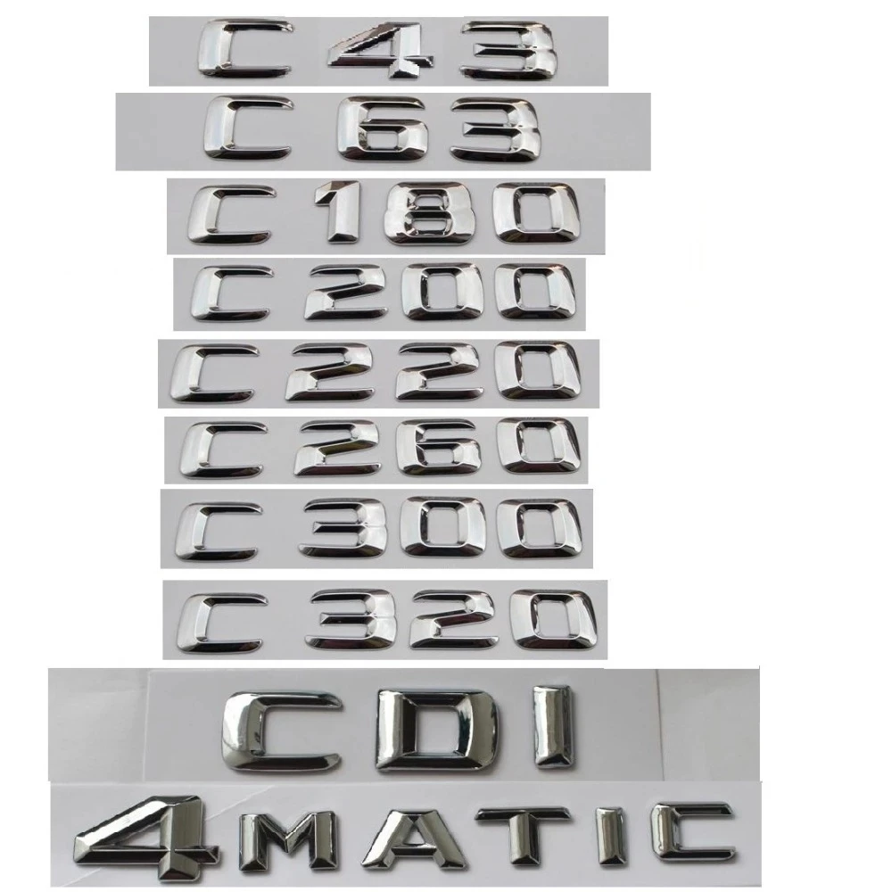 Для Mercedes Benz C Class C63 C43 C55 AMG C180 C200 C220 C300 C320 C350 4matic CDI эмблема значок хромированные