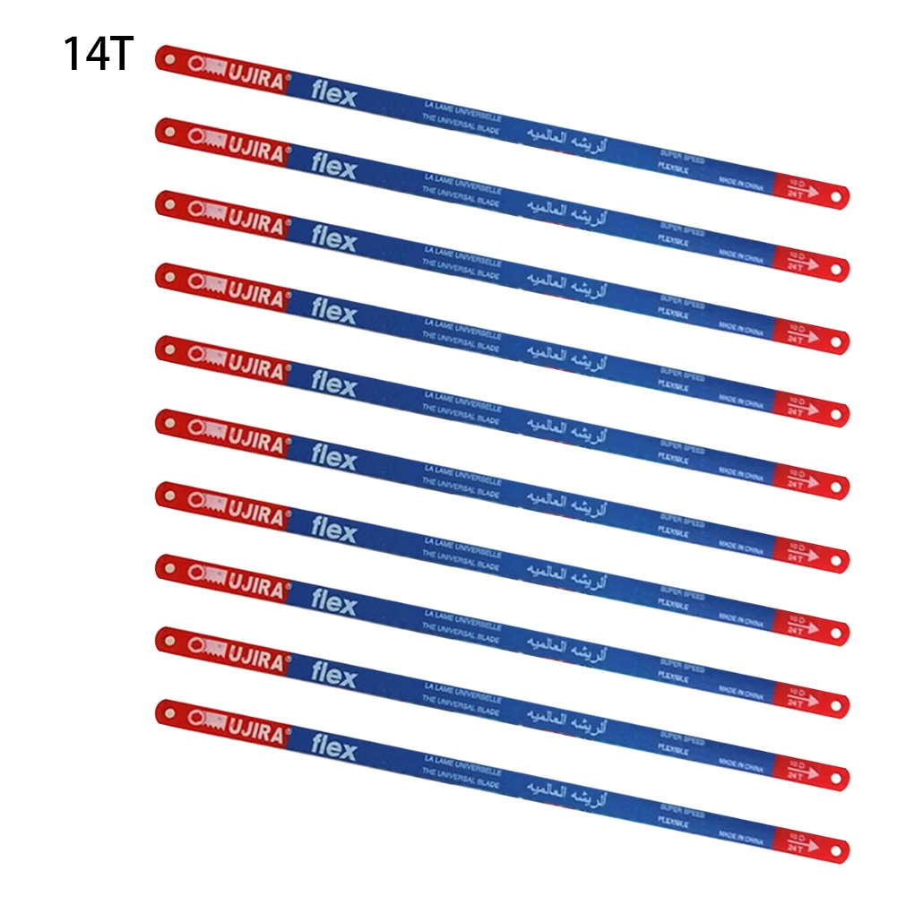 

10PCS Hacksaw Blade 300mm Hand Saw Blades 14T/18T/24T Bi-Metal For Meat Wood Cut Flexible Folding Bimetallic Hacksaw Blade