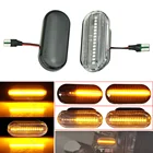 Светодиодный динамический боковой габаритный светильник Тель поворота для Volkswagen VW Bora Golf 3 4 Passat 3BG Polo SB6 SEAT Ibiza Leon Skoda Ford, 2 шт.