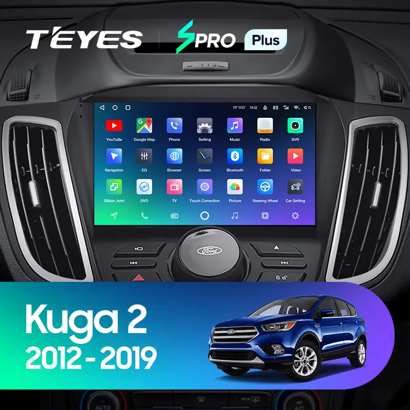 TEYES SPRO Plus Штатная магнитола For Форд Куга Эскейп Ford Kuga 2 Escape 3 2012 - 2019 Android 10 до 8-ЯДЕР 4 +
