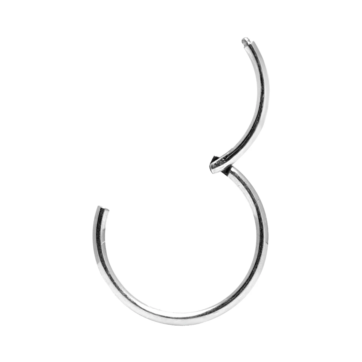 Silver 20 г 18 г 16 г 14 г 316l хирургическая сталь Спираль Daith Tragus Пирсинг ювелирные изделия для тела шарнирный сегмент нос кольцо обруч губы кольца серьги - Окраска металла: Silver
