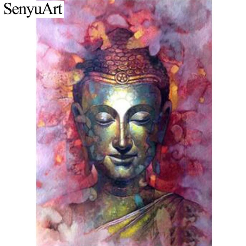 

SenyuArt Diy Diamond Painting Buddha Cross Stitch Kits Full Square Round Diamond Embroidery 5d Handmade Home Wall Decoration Art