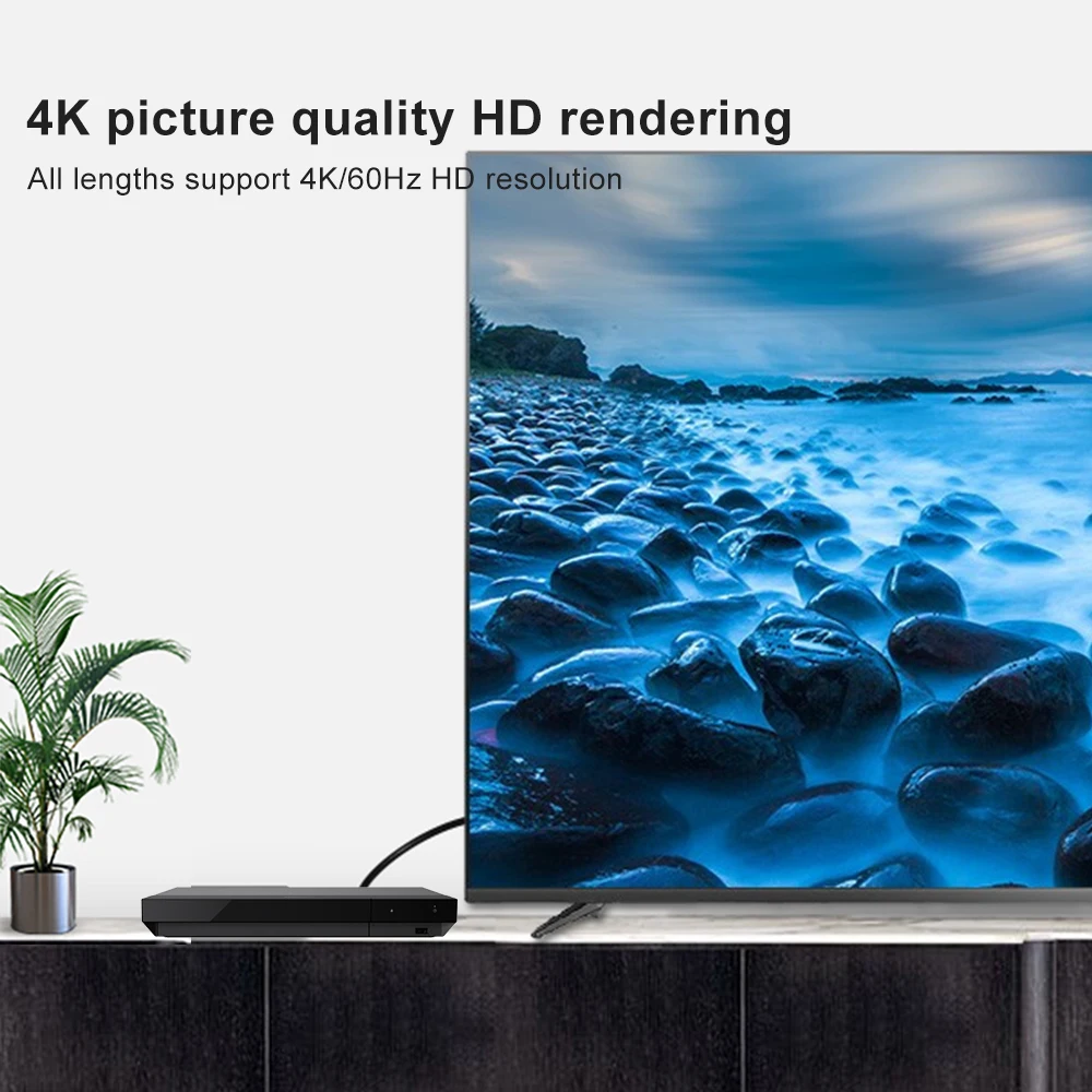 Кабель HDMI 2 0 совместимый с оптическим волокном 4K @ 60 Гц 18 Гбит/с HDR 8 бит CEC EDID ARC