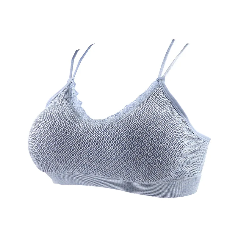 

SVOKOR Cross Beauty Back Bralette Sexy Breathable Lace Bra Removable Chest Pad Elastic Force Women's Bras