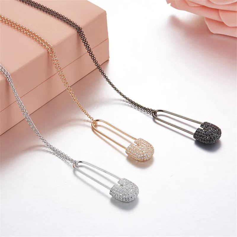 Женское ожерелье из серебра 925 пробы с подвеской-зажимом |