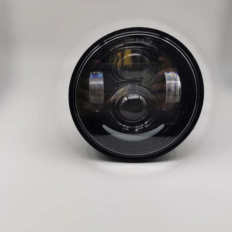 Черная/хромированная мотоциклетная светодиодная фара 4 65 дюйма для Dyna Fat Bob FXDF 2008