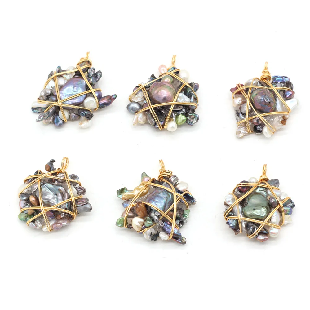 Подвеска из натурального жемчуга для изготовления ювелирных изделий ожерелья