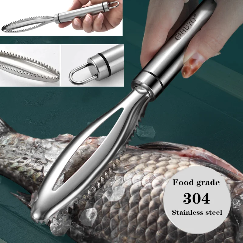 

Креативный строгальный станок из нержавеющей стали 304, кухонный строгальный станок для быстрого уничтожения рыбы, двухрядный зубчатый плот...