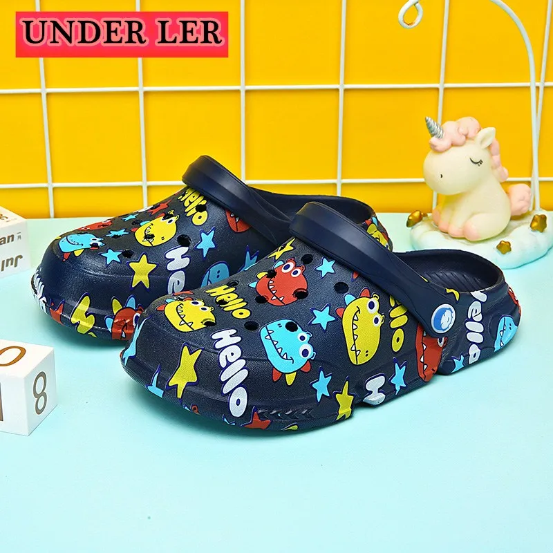

Baby Toddler Kids Slip-On Fashion Sandals Boys Girls Foam Beach Summer Slides Bone Resin Children Lightweight Water Shoes