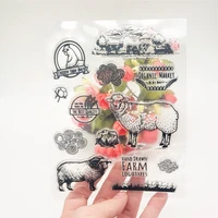 1pc kawaii sheep silicone clear seal stamp diy scrapbooking embossing photo album decorative rubber stamp art handmade puzzle