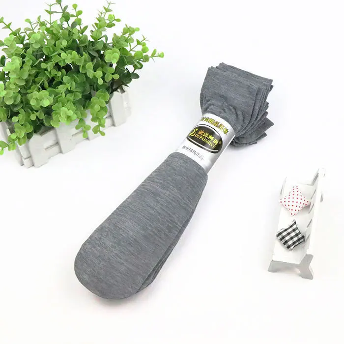 

5 pairs Men's Silk Socks Thick Business Socks Deodorant Black Socks Gifts For Men