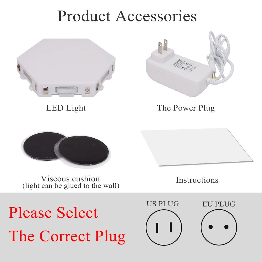 Квантовая лампа светодиодный ночник луна сотовая Ночная настенный светильник