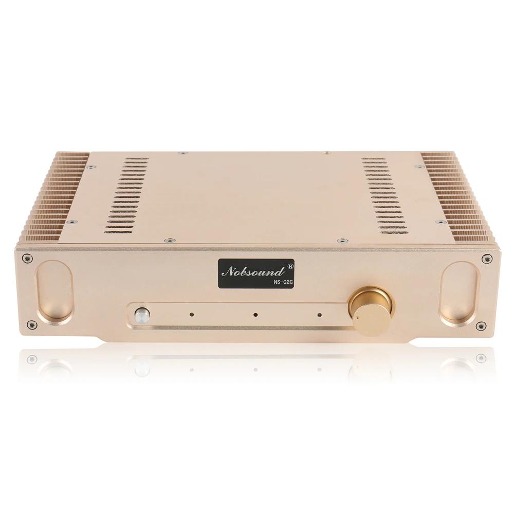 Nobsound Hi-end чистый класс A одиночный 2,0 канальный усилитель аудио HiFi усилитель мощности капот 1969 схема 8 Вт* 2 - Цвет: Золотой