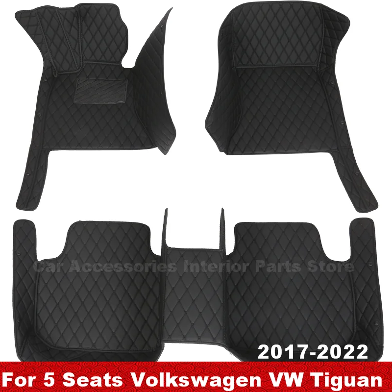 Автомобильные коврики для 5 сидений Volkswagen VW Tiguan 2017 2018 2019 2020 2021 2022 индивидуальные