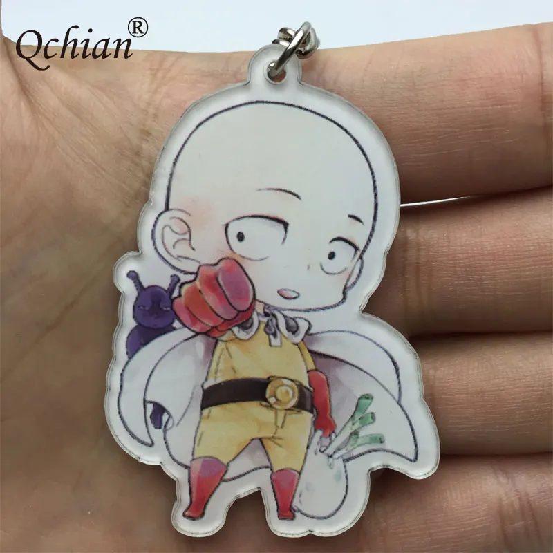 Брелок для ключей мужчин милая цепочка с татсумаки Сайтама Гено акриловая