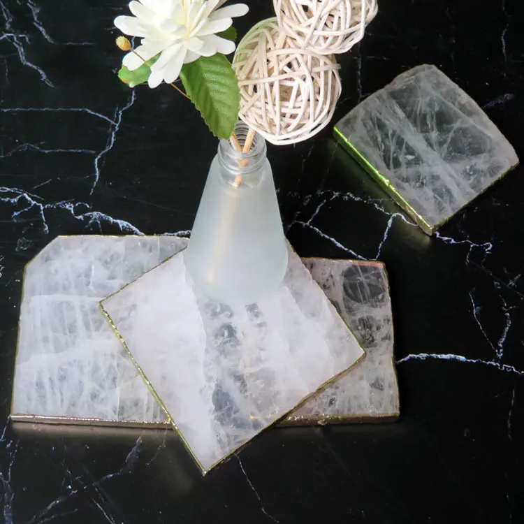 Квадратные натуральные хрустальные подставки изоляция нескользящий прочный