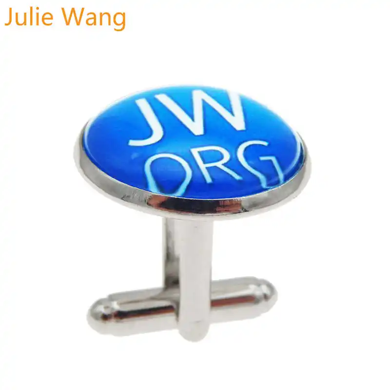 Julie Wang JW ORG запонки из голубого стекла, для людей, запонки для мужчин, запонки для рубашки рукав ногтей, деловой подарок
