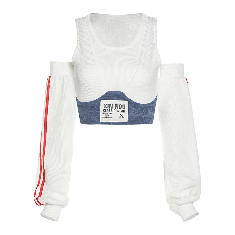 

European and American New Sling U Leader Set Color Matching Slimming Umbilical Slim All-match Small Vest Women