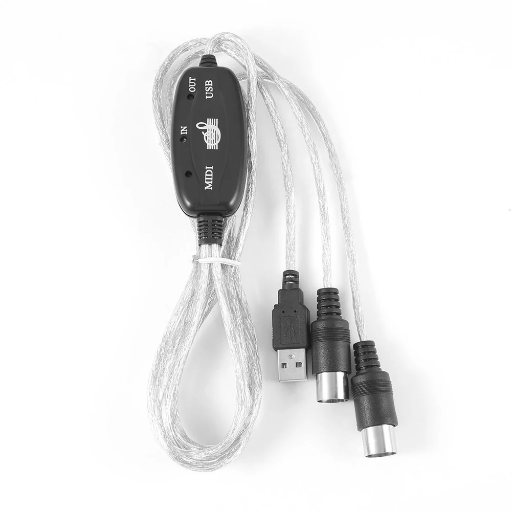 MIDI to USB Interface Cable Adapter for Keyboard Electronic Drum PC Music Cord FH99 |