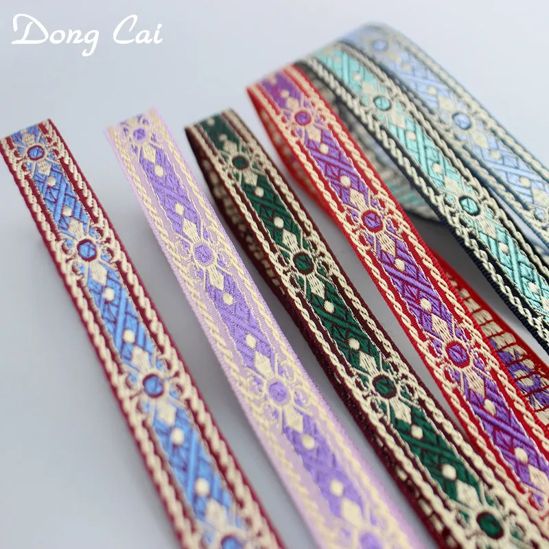 

8yards 1.5cm wide ethnic Jacquard webbing national garment sewing lace pet collar for dog indian tribal bags decorative webbing